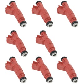 TRQ Fuel Injector Set - 8 Piece, Metal, Electromechanical, Automotive Fuel Injectors, Compatible with 2000-2003 Dodge Dakota, Durango, Ram 1500, 2500, 3500 Trucks & Vans