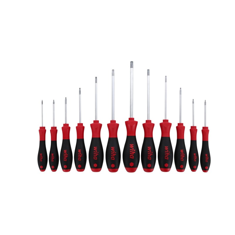 Wiha 36267 12-Piece T5-T40 Torx Driver Set with Soft Finish
