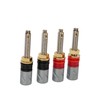 4 Pcs Banana Plug Connector Pure Copper 4mm Rhodium Plating