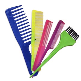 Kit Juego de Peines para Todo Tipo de Cabello Mujer y Hombre + Brocha para Aplicación de Tinte, Peine Cola de Rata, Peine Hacha, Peine Graduado y Peine para Corte.