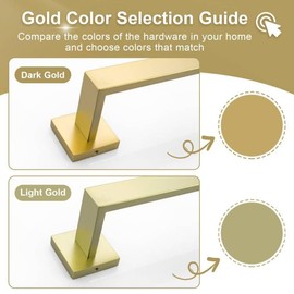 YACVCL 5 Piece Towel Holder for Bathroom Wall, Brushed Gold Bathroom Accessories Set Bathroom Hardware Set, Square SUS304 Stainless Steel 23.6 inch Bath Towel Bar Set, Bath Towel Holder Mounted