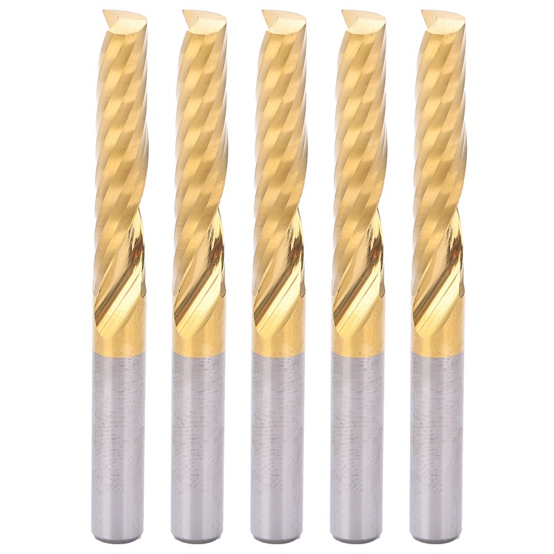 5pcs Spiral Router Bit High Speed Steel Milling Cutter CNC