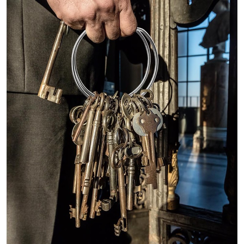 Neikafan Pack of 6 Key Rings Large Key Rings Metal