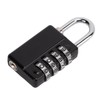 Gym Bag Locker Padlock 4 Digit Combination Zinc Alloy Black