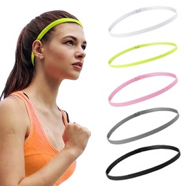 Pack of 4 Hairbands Boys Sports Hair Band Men Hair Band Sport Children Headband Children Boys Football Hairband Boys Elastic Hair Band Non-Slip Headbands Women Thin for Football, Yoga, Running