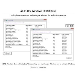 32GB Bootable USB Flash Drive for Windows 10 Home Pro 32/64 Bit, Bootable USB Stick Installer Windows 10 for Laptop PC