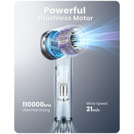 IDOO High Speed Hair Dryer Fast Drying Blow Dryer with 200 Million Negative Ionic