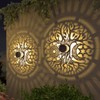 gardencave 2 Pack Solar Fence Lights Solar Outdoor Wall Lights