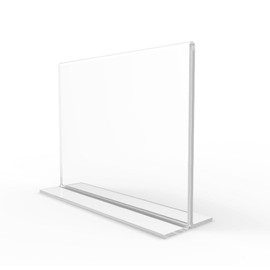 FixtureDisplays Clear Picture Frame Acrylic Photo Frame Frame Sign Holder Magnetic Table Tent