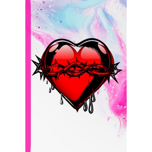 VALENTINE"S DAY JOURNAL NOTEBOOK: 6 x 9 INCHES, HEART WITH