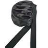 Black Double Layer Silk Bonnet for Sleeping Women Long Curly