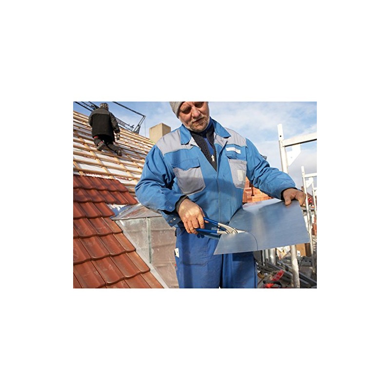 Bessey D216-280L Left Straight Cutting Snips, Blue/Grey