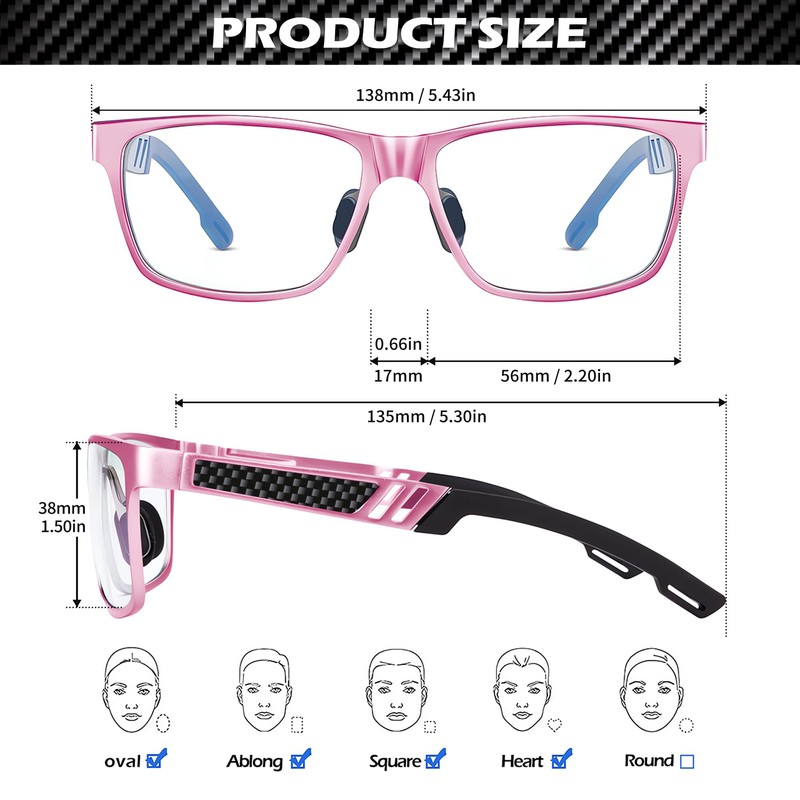 ANYLUV Blue Light Blocking Glasses Men Computer Gaming Glasses Lightweight
