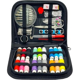 Travel Sewing Kit for Beginners, Adults & Kids – Portable Sewing Supplies with Needles, Thread, Scissors, Measuring Tape & More – Perfect for Home, Emergency & DIY Small Repairs