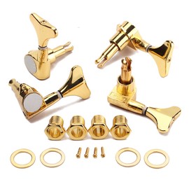Alnicov Guitar Bass Tuning Pegs Machine Heads Bass Replacement Parts Gold 2R2L
