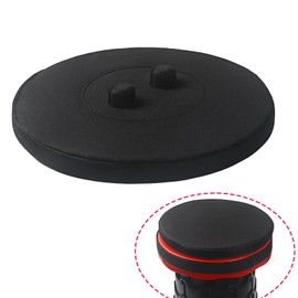 WAO ZONE Telescopic Stool Cushion, Round Thickened Folding Stool Seat Cushion with Memory Foam for Retractable Camping Stool (Black)(Not Include Stool) (1 Pack)