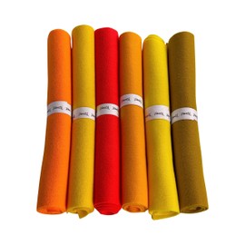 FabricLA Craft Felt Fabric Rolls - 6 Pieces Felt Sheets | 12" X 18" Inches Assorted Colors | Non-Woven Soft Acrylic Felt for DIY Crafts, Sewing, and Patchwork - Imperial Yellows