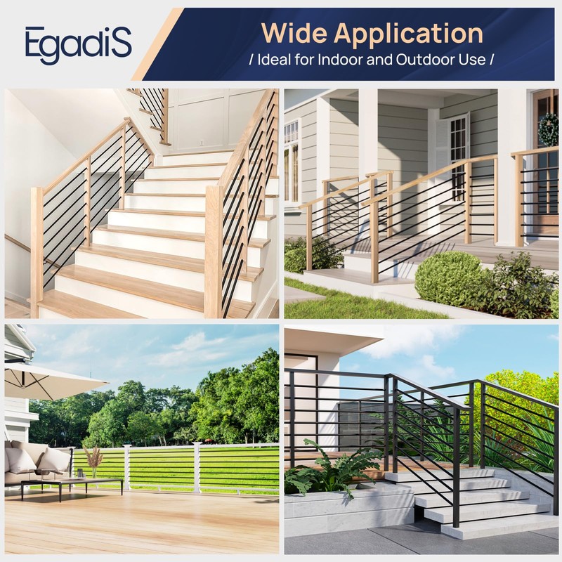 7 Pack 4.7 FT x 3/4 inch Aluminum Deck Balusters