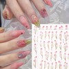 Floral Nail Art Stickers 2 Sheets Self Adhesive Tulip Design