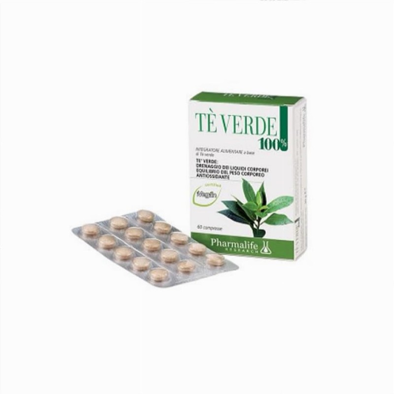 Pharmalife Tè Verde 100%, 60 Compresse