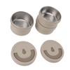 Insulated Food Container Beige 316 Stainless Steel Round Sealed Leak