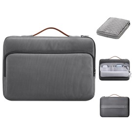 MICITHYS 15 16 Inch Laptop Bag, 360° Padded Protection Airbag, Waterproof Laptop Sleeve, Compatible with HP Lenovo MacBook Dell, Gift for Men & Women