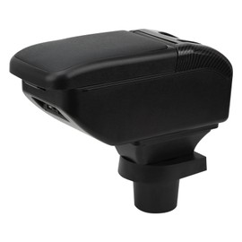 AULPHIKE Compatible with Scion XD Armrest 2008-2016 Car Center Console Organizer Armrests Double Layer Storage with USB Ports（Black Style）