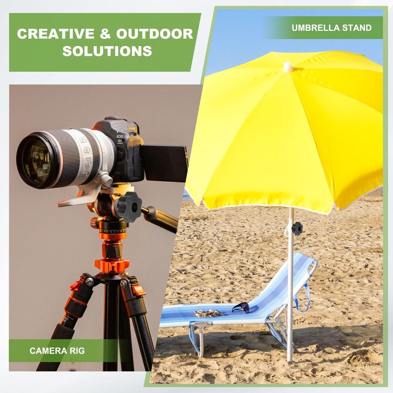 YELARXI Clamping Nuts Knob Plastic Screw-On Iron Star Knobs Knurled