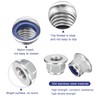 sourcing map M12x1.75mm Flange Nylon Insert Lock Nuts, 5Pcs 304