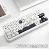 GEKUCAP White PBT Keycaps 144 Keys Minimalist Style MOA Profile