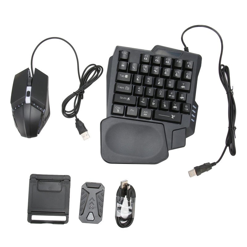 Half Hand Gaming Keyboard and Mouse Combo,PUBG Wired Mechanical RGB