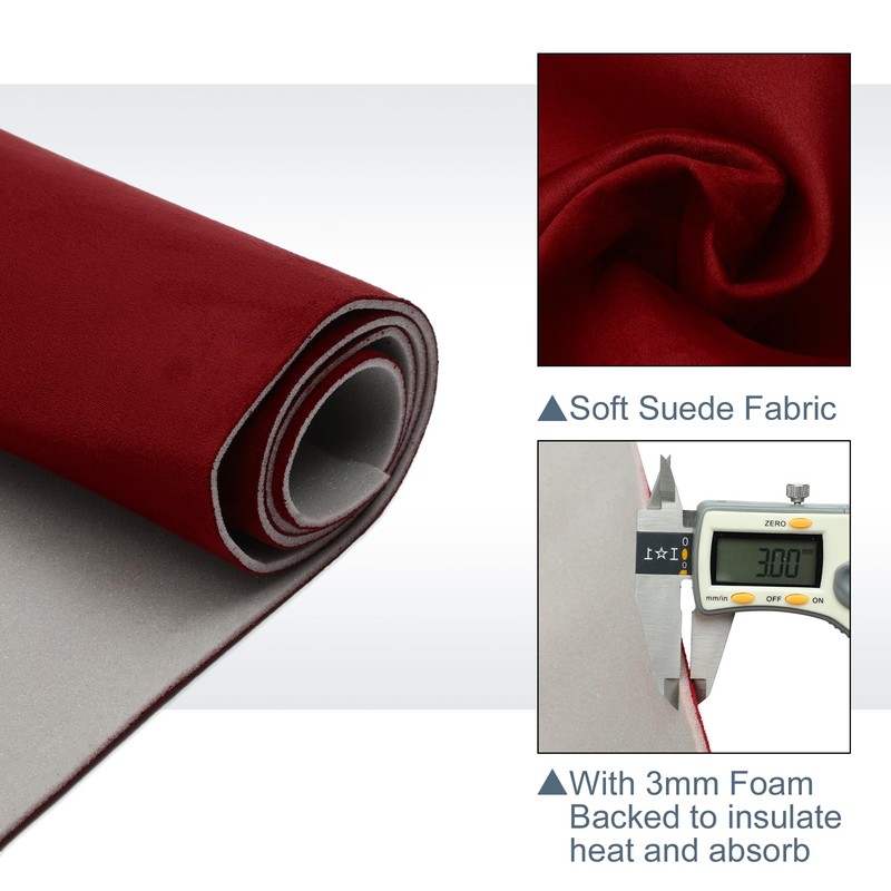 X AUTOHAUX Suede Headliner Fabric 80" Length x 60" Width