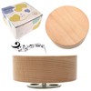 Edelweiss Music Box, Center Rotating 10cm Round Solid Wood Wind