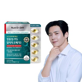 Nutri D-Day 시그니처 메가렉스 장용성 rTG 알티지 오메가3 60캡슐 x 1박스 Signature MegaRex Long-Lasting rTG RTG Omega-3 60 Capsules x 1 Box