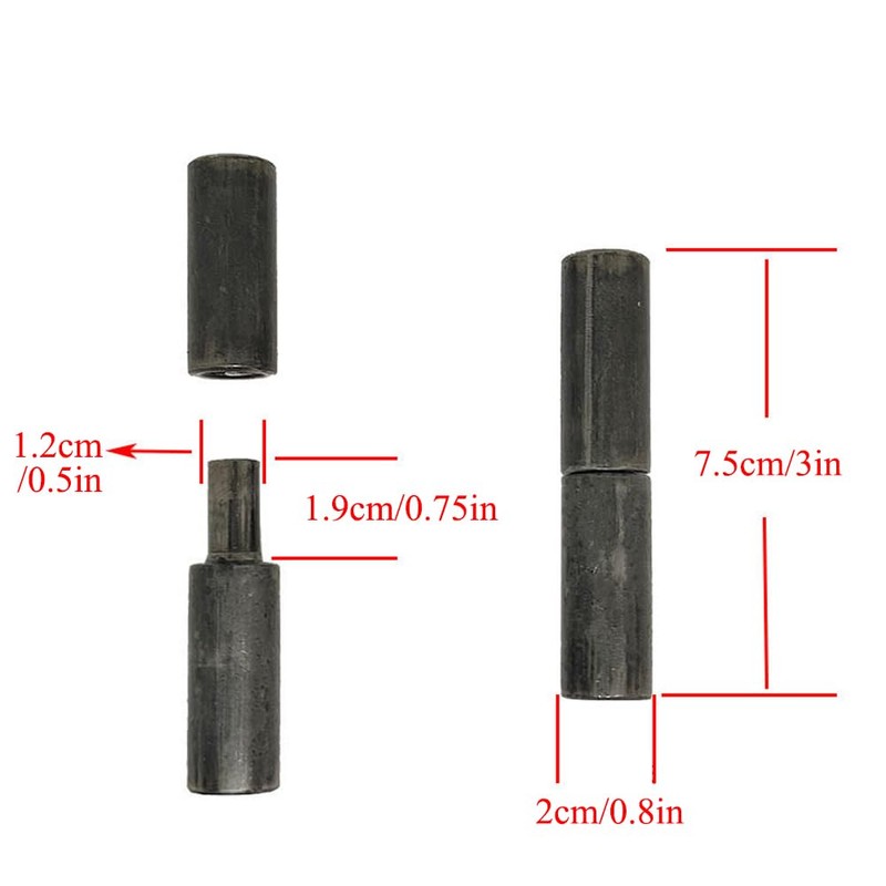 Weldable Barrel Hinge Heavy Duty Iron Weld On Bullet Door