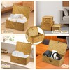 3 Pcs Hay Storage Basket - Handmade Woven Box With