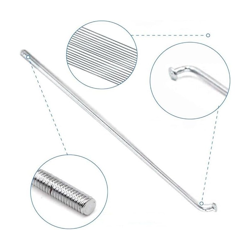 Ruikcoll Pack of 38 Mountain Bike Spoke with Spoke Nipples,