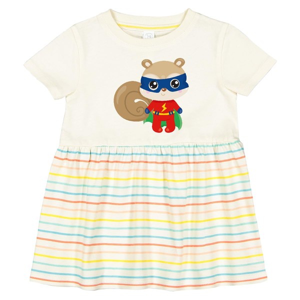 inktastic Superhero Squirrel, Cute Squirrel, Mask, Cape Infant Dress 24