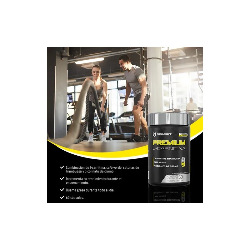 Forzagen Premium L-carnitina 60 Caps | Complejo Termogénico Sin sabor