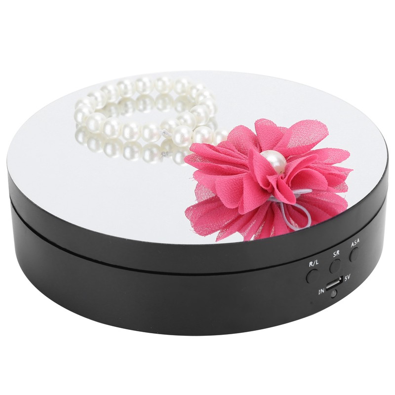3 Speeds Electric Rotating Display Stand 360 Degree Turntable Jewelry