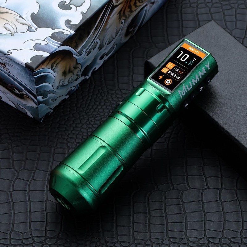 Mummy Scepter Tattoo Machine Pen with Adjustable 7 Strokes 2.4,2.7,3.0,3.3,3.6,3.9,4.2mm