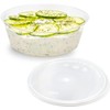 Sabco - 10oz Clear Round Plastic Takeaway Sauce Pots With