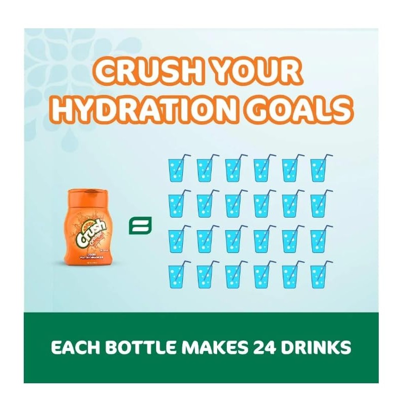 Crush Orange Liquid Water Enhancer, 1.62 OZ, 4 Count