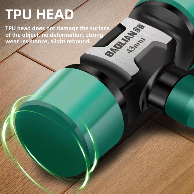BUSKPOK Rubber Mallet Double Faced Flooring Hammer for Camping Woodworking