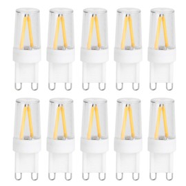 Warm White G9 LED Light Bulbs 10Pcs, Low Power Consumption for Chandelier Ceiling Light and Wall Lamp