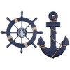 MDLUU Wooden Nautical Ship Steering Wheel, Small Ship Rudder and