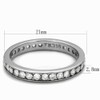 YourJewelleryBox Channel unisex 3mm full eternity ring wedding band stacking