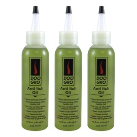 DOO GRO Anti-Itch Hair Oil for Dry, Itchy Scalp, Moisturizes & Reduces Flakes, 4.5 fl oz (Pack of 3)