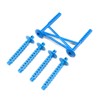 Losi Rear Body Support and Body Posts Blue LMT LOS241051