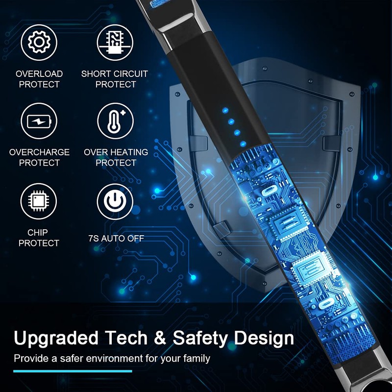 ARECTECH Electric Candle Lighter Rechargeable USB Long Gill Lighter for